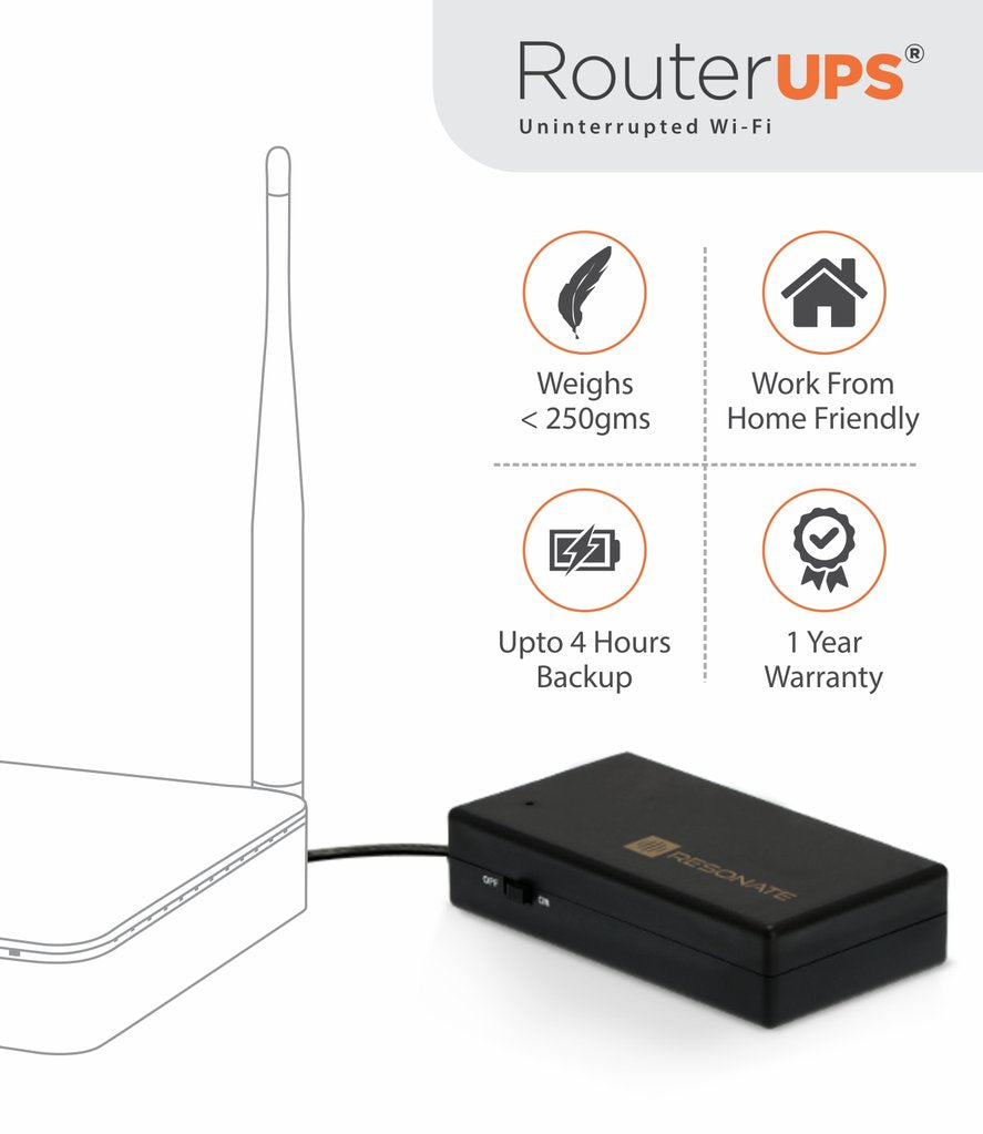 RouterUPS CRU12V2 - Power Backup for WiFi Router